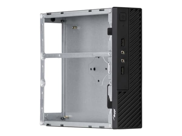Akyga AK-100-01BK, Mini Tower, PC, Musta, Mini-ITX, Akryylinitriilibutadieenistyreeni (ABS), Galvanoitu teräs, Koti /Toimisto