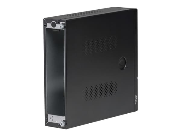 Akyga AK-100-01BK, Mini Tower, PC, Musta, Mini-ITX, Akryylinitriilibutadieenistyreeni (ABS), Galvanoitu teräs, Koti /Toimisto