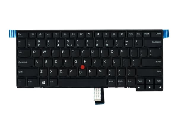 Lite-On - Erstatningstastatur for bærbar PC - med Trackpoint - QWERTY - US International - FRU, CRU - Tier 2 - for ThinkPad L470 20J4, 20J5, 20JU, 20