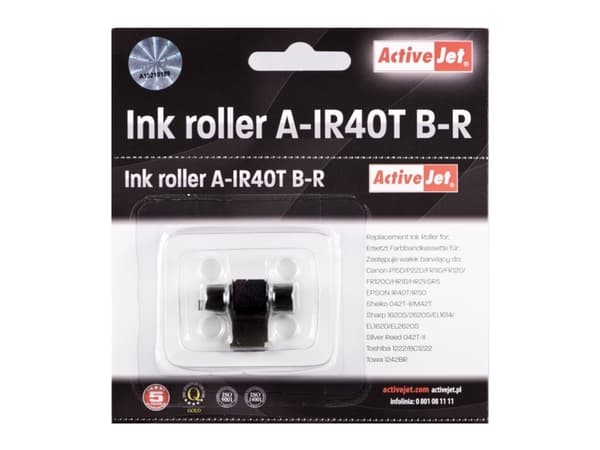 Activejet A-IR40T, Blekkrull, Blekkdyse, Sort, Rød, Sort, Canon: P15D, P22D, FR110, FR110S, FR120, FR120C, FR120S, FR125, FR125S, FR127, FR215, FR520