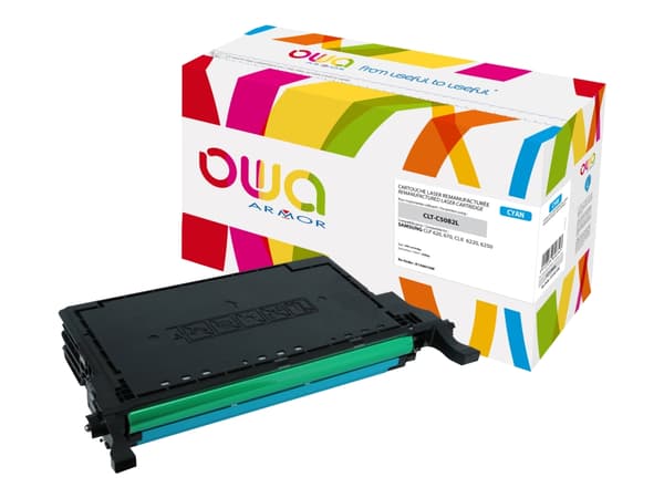 OWA - Cyan - kompatibel - gjenfabrikert - tonerpatron (alternativ for: Samsung CLT-C5082L) - for Samsung CLP-620ND, 670N, 670ND; CLX-6220FX, 6250FX