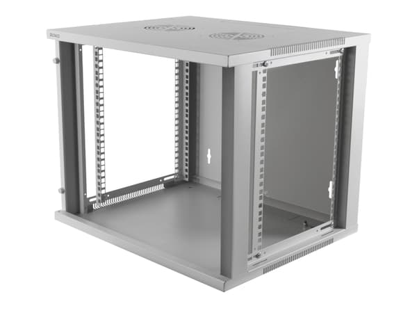 DELTACO 19-5409W - Skåp - väggmontering, golvstående - vit - 9U - 19"
