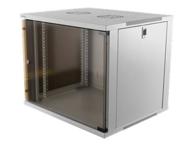 DELTACO 19-5409W - Skåp - väggmontering, golvstående - vit - 9U - 19"