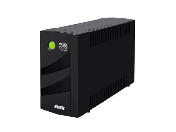 EVER DUO 550 AVR - UPS - AC 230 V - 330 watt - 550 VA - enkeltfase - blysyre - 5 Ah - USB - utgangskontakter: 4