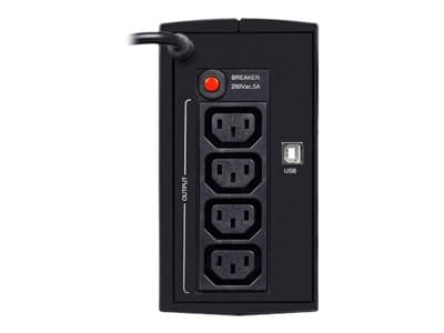 EVER DUO 550 AVR - UPS - AC 230 V - 330 watt - 550 VA - enkeltfase - blysyre - 5 Ah - USB - utgangskontakter: 4