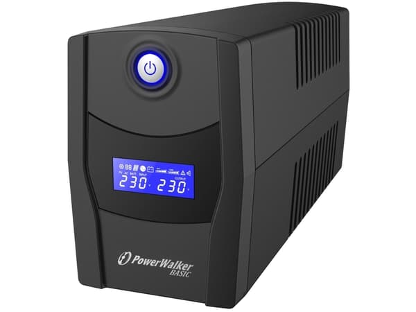 PowerWalker Basic VI 600 STL - UPS - Växelström 162 - 290 V - 360 Watt - 600 VA - 7 Ah - USB - utgångskontakter: 2