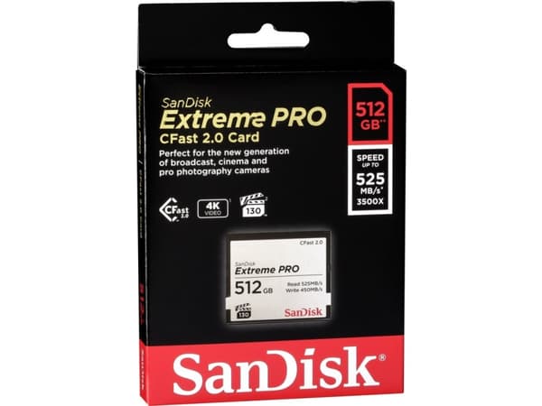 SanDisk Extreme Pro - Flashminnekort - 512 GB - CFast 2.0
