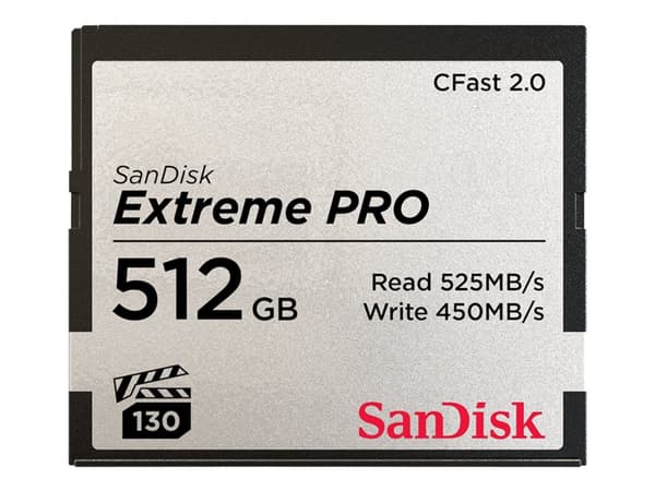 SanDisk Extreme Pro - Flashminnekort - 512 GB - CFast 2.0