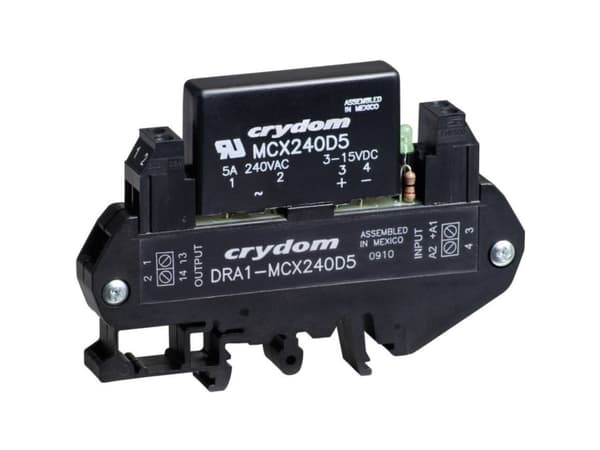 Crydom Halvlederrelæ DRA1-MCX240D5 5 A Koblingsspænding (max.): 280 V/AC Vekslende ved nulspænding 1 stk