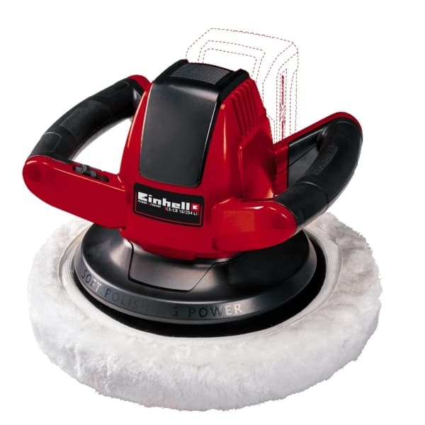 Einhell CE-CB 18/254 trådløs polermaskin Ø254 mm 18V m/batteri og lader - Uten batteri og lader - SOLO