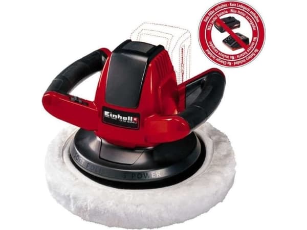 Einhell CE-CB 18/254 trådløs polermaskin Ø254 mm 18V m/batteri og lader - Uten batteri og lader - SOLO
