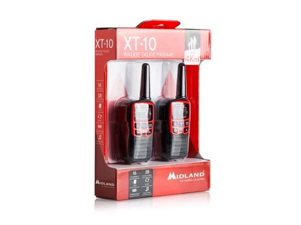 Midland XT10, 16 kanaler, 446.00625 - 446.09375 MHz, LCD, AAA, Alkalisk, 73 g