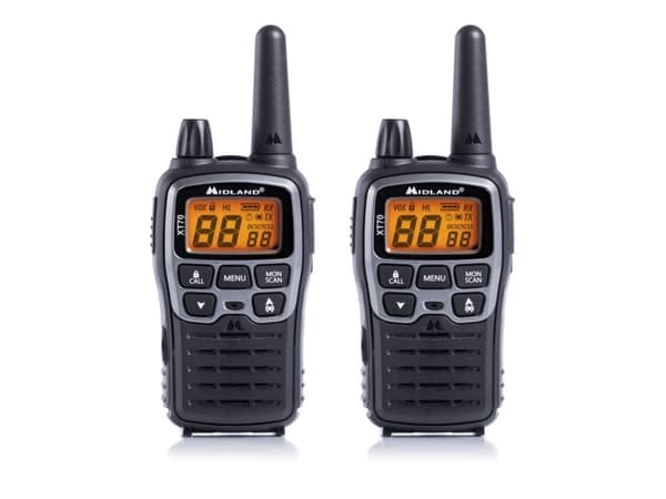 Midland XT70, 24 kanaler, 446.00625 - 446.09375 MHz, LCD, AAA, Alkalinsk, 113 g