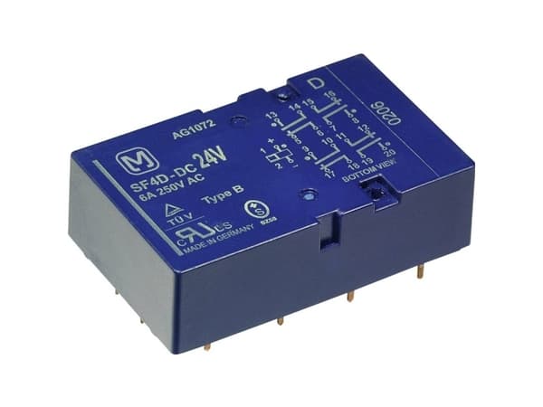 Panasonic SF4D24 Print relä 24 V/DC 6 A 4 x gränslägesbrytare, 4 x brytningsbrytare 1 st