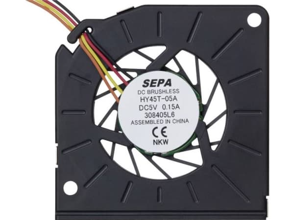 SEPA HY45T05A-830 Radial ventilator 5 V/DC 2.3 m³/h (L x B x H) 45 x 45 x 5 mm