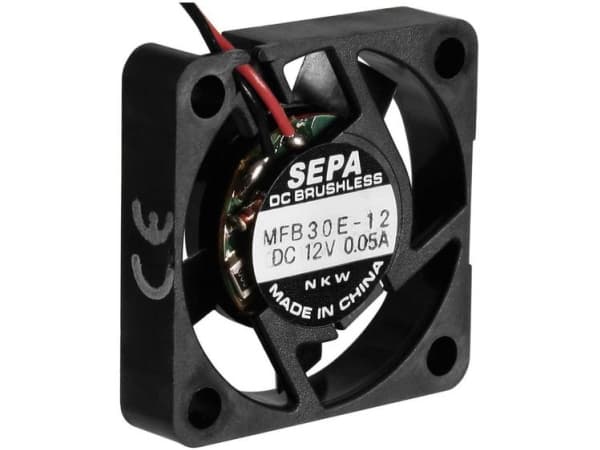 SEPA MFB30E12 Aksial ventilator 12 V/DC 4.0 m³/h (L x B x H) 30 x 30 x 6.5 mm