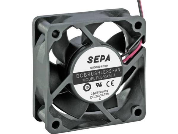 SEPA PLB60A24SE16A Aksial ventilator 24 V/DC 36.7 m³/h (L x B x H) 60 x 60 x 25 mm