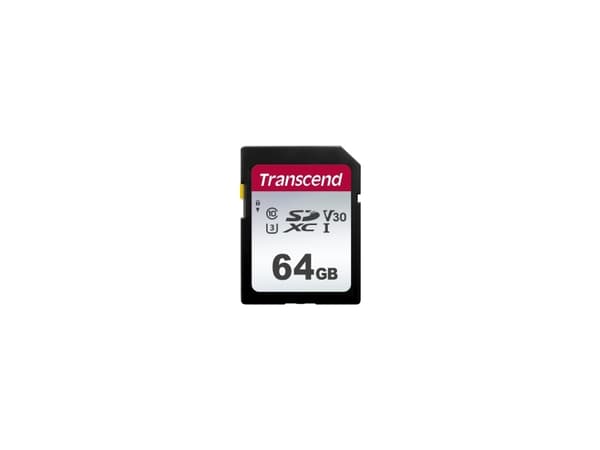 Transcend 300S - Flashminnekort - 64 GB - Video Class V10 / UHS-I U1 / Class10 - SDXC UHS-I