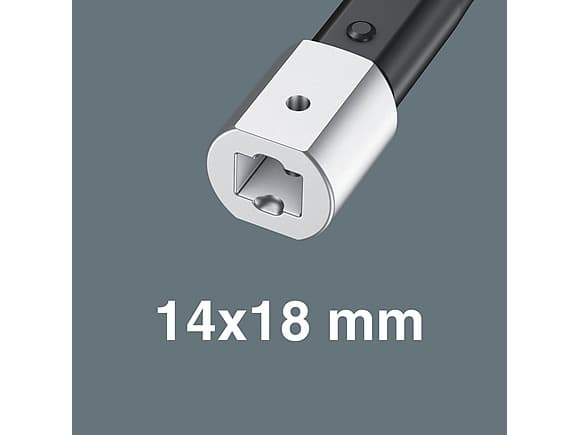 Wera 7780, Torque wrench end fitting, Sølv, 1 stykker, Chromium-Vanadium Steel (Cr-V)