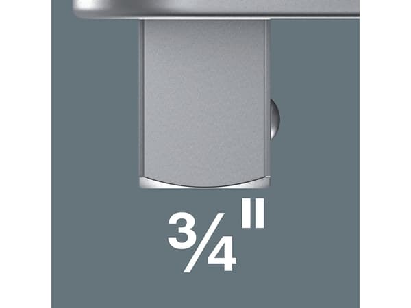Wera 05078710001, Krom, 3/4", 1 stk, Krom vanadium stål (Cr-V), 12 cm, 410 g