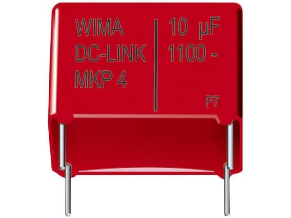 Wima DCP4P045006ID2KSSD 1 MKP foliokondensaattori säteittäisellä johdolla 5 µF 1100 V/DC 20 % 37,5 mm (L x S x K) 41,5 x 20 x 39,5 mm