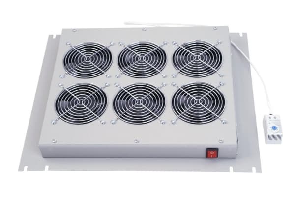 Triton - Rack-viftesett - med termostat - AC 220 V - RAL 7035