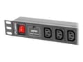 Miniatyrbilde 1 av 5: Lanberg - Strømfordelerenhet - AC 220-250 V - inngang: IEC 60320 C14 - utgangskontakter: 10 (power IEC 60320 C13) - 1U - 19" - 2 m kabel - svart