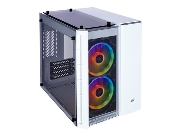 CORSAIR Crystal Series 280X RGB - Tower - micro ATX - sidepanel med vindu (herdet glass) - ingen strømforsyning (ATX) - hvit - USB/lyd
