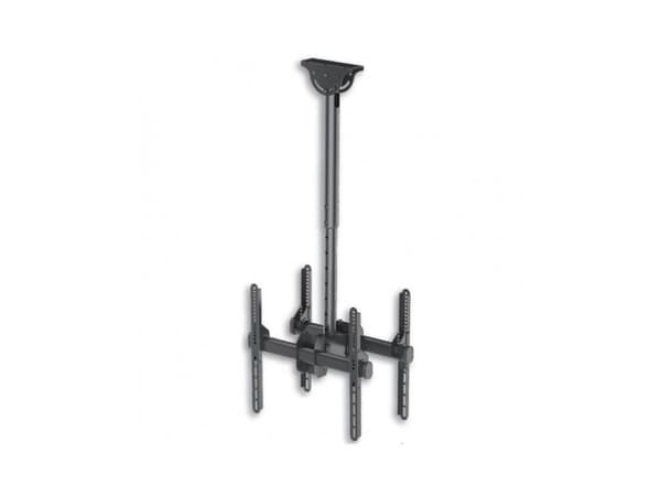 TECHly Universal Ceiling Support - Brakett - for 2 LCD-skjermer - stål - svart - skjermstørrelse: 32"-55" - takmonterbar