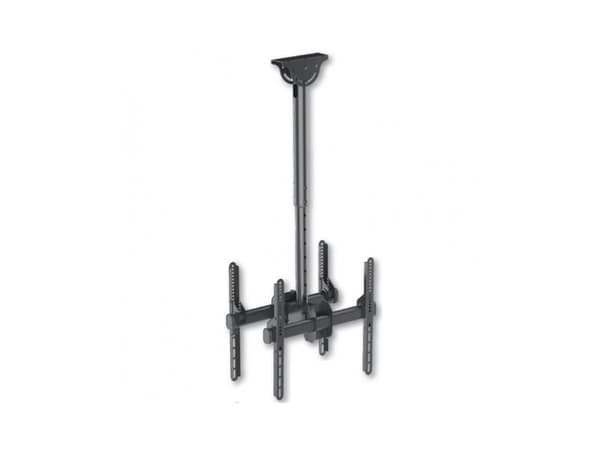 TECHly Universal Ceiling Support - Brakett - for 2 LCD-skjermer - stål - svart - skjermstørrelse: 32"-55" - takmonterbar