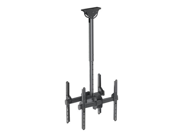 TECHly Universal Ceiling Support - Brakett - for 2 LCD-skjermer - stål - svart - skjermstørrelse: 32"-55" - takmonterbar Sort
