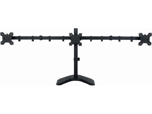 ART L-22N - Ställ - för 3 LCD-bildskärmar - metall - svart - skärmstorlek: 13"-27" - skrivbord