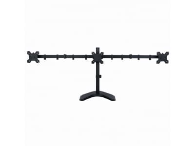 ART L-22N - Ställ - för 3 LCD-bildskärmar - metall - svart - skärmstorlek: 13"-27" - skrivbord