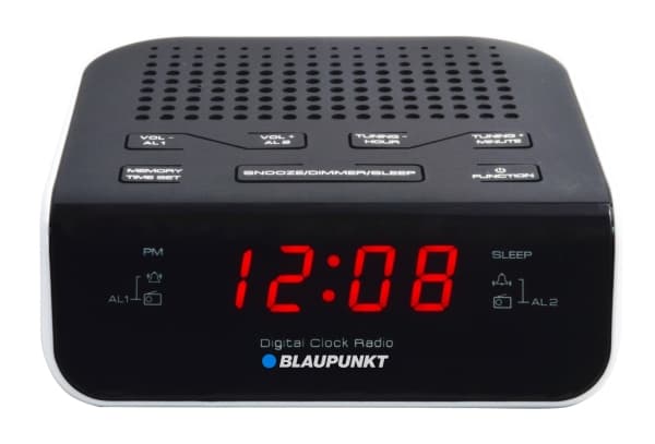 Blaupunkt CR5WH, Kello, FM, PLL, Musta, Valkoinen, AA, 1,5 V, 50 Hz