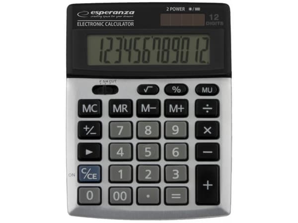 Esperanza ECL102 NEWTON - Skrivebordskalkulator - 12 sifre