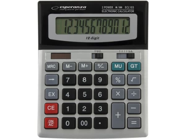 Esperanza ECL103 - Skrivbordskalkylator - 12 siffror