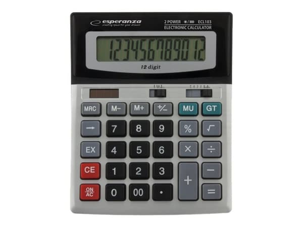 Esperanza ECL103 - Skrivbordskalkylator - 12 siffror