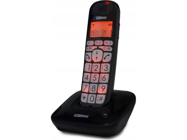 MaxCom MC6800 phone wireless, Big Button - Black