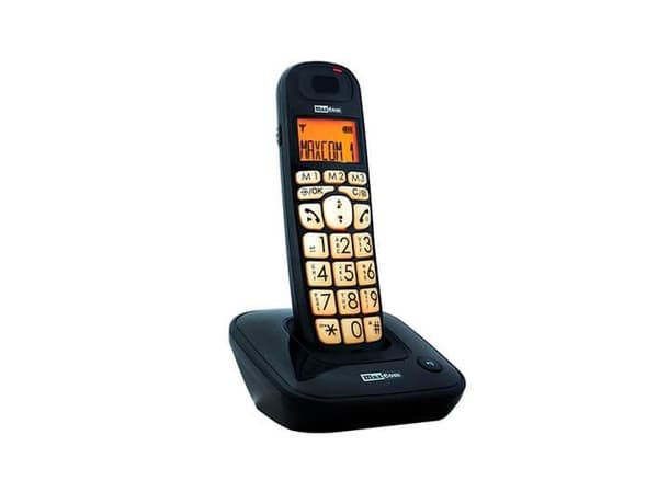 MaxCom MC6800 phone wireless, Big Button - Black
