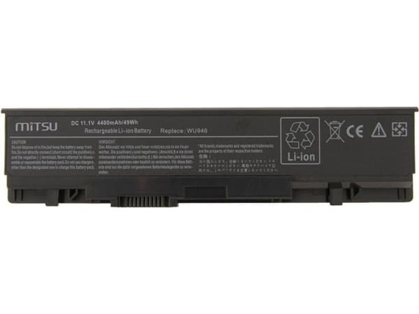 Mitsu battery for Dell Studio 1535, 1537, 4400 mAh, 11.1 V (BC/DE-1535)
