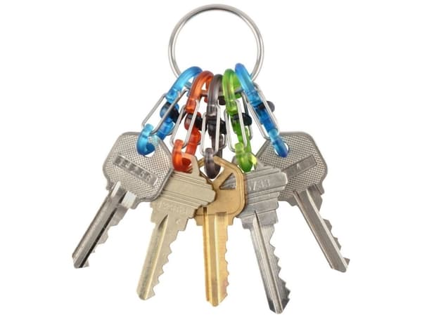 NITE Ize Nøglering med karabinhage KRGP-11-R3 Locker S-Biner Sølv, Turkis, Orange, Grøn, Sort 1 stk