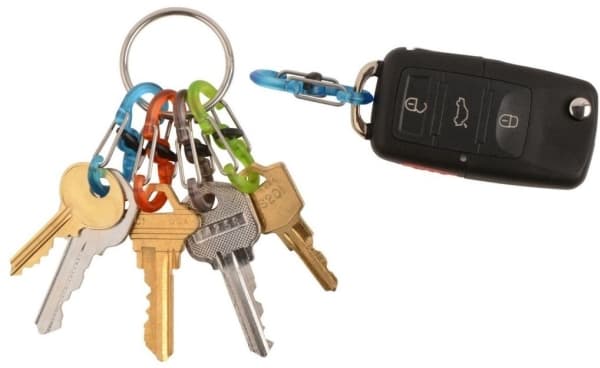 NITE Ize Nøglering med karabinhage KRGP-11-R3 Locker S-Biner Sølv, Turkis, Orange, Grøn, Sort 1 stk