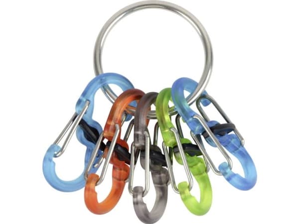 NITE Ize Nøglering med karabinhage KRGP-11-R3 Locker S-Biner Sølv, Turkis, Orange, Grøn, Sort 1 stk