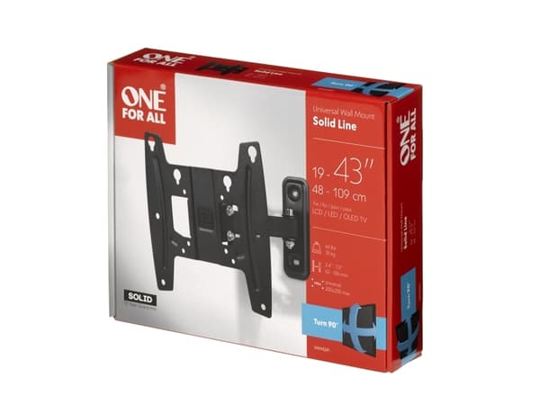 One For All SOLID WM 4241 - Brakett - justerbar arm - for LCD-TV - skjermstørrelse: 19"-42" - veggmonterbar