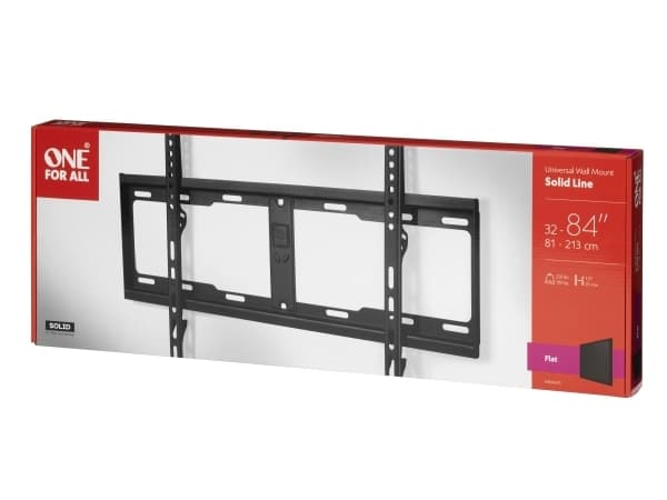 One For All WM4611, 81,3 cm (32"), 2,13 m (84"), 100 kg, 100 x 100 mm, 600 x 400 mm, Musta