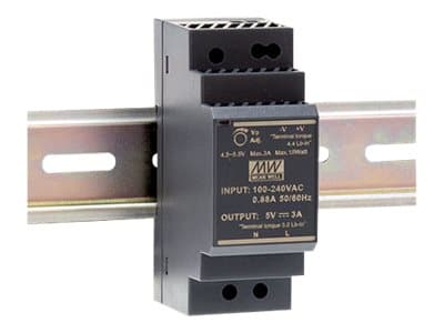 Mean Well DIS-H30-24 - Strømforsyning (DIN-skinnemonterbar) - 30 watt - for DIS 100G-5PSW Sort