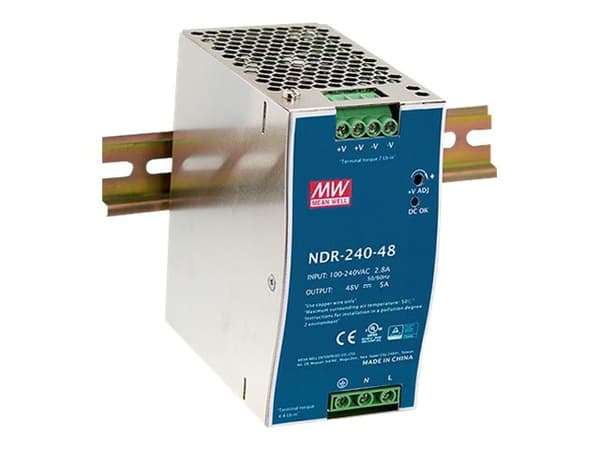 D-Link DIS N240-48 - Strømforsyning (DIN-skinnemonterbar) - 240 watt - for DIS 100G-5PSW Rustfritt stål