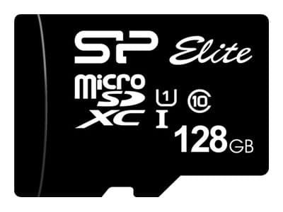 SILICON POWER Elite - Flashminnekort - 128 GB - UHS-I U1 / Class10 - microSDXC UHS-I
