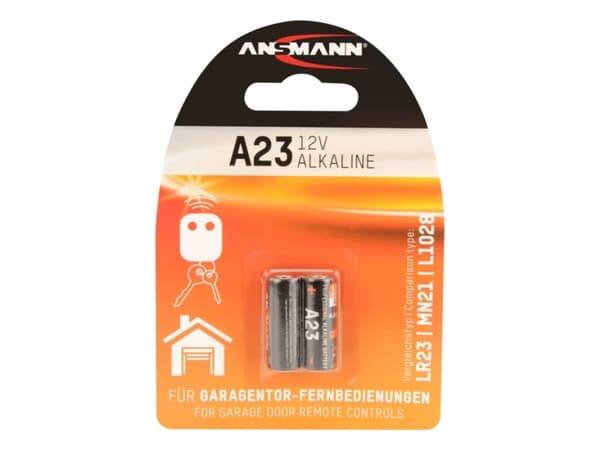 Ansmann 1510-0024, Engangsbatteri, LR32A, Alkalinsk, 12 V, 2 stykker, Sort