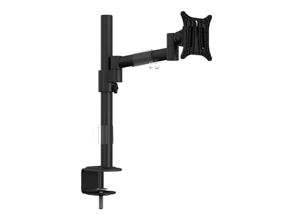 Multibrackets M VESA Deskmount Officeline Single I - Stativ - justerbar arm - for LCD-skjerm - stål - svart - skjermstørrelse: 15"-30" - klemmemonter